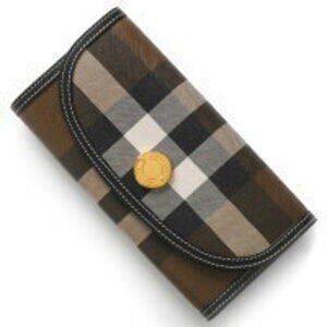 Burberry Halton Giant Check Long Wallet Birch Brown